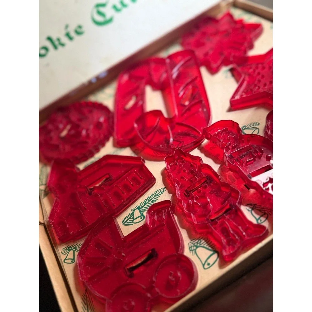 Vintage Plastic Christmas Cookie Cutters Complete Educational Products Company